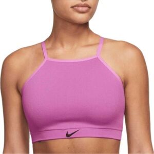 Nike Women's Indy Seamless Ribbed Light-Support Non-Padded Sports Bra Size L